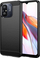 Kllëf telefoni Carbon Case për Xiaomi Redmi 11A Poco C55 Redmi 12C, TPU, kundër goditjeve, i zi