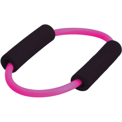 Ekspander fitnesi XQmax Expander Light, formë rrethi, rezistencë e lehtë, rozë