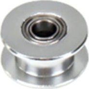Rrotullë e lëmuar GT2 20T, për rrip 6mm, vrimë 5mm, metalike