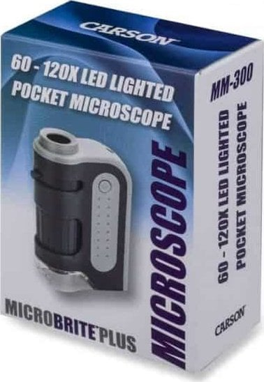 Џебен микроскоп Carson MicroBrite Plus, 60x-120x, LED, пренослив