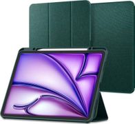 Mbulesë tablet Spigen Urban Fit për iPad Air 11" 2024, funksion qëndrimi, mbështetje për Apple Pencil, jeshile e errët