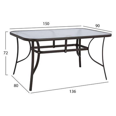 Set Tavolinë 7 pjesë HM10572.02 150×90 cm, kaftë