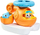 Lodër për banjo Tomy Toomies Bath Splashing Helicopter with Dog, për kalamaj 12m+, shumëngjyrëshe
