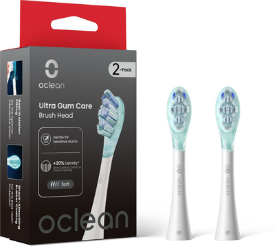 Глави за електрична четка за заби Oclean Ultra Gum Care, сет 2 парчиња, бела