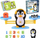 Lodër mësimi Woopie Penguin Balance për numrat, 19 figura pinguini, me ngjyra