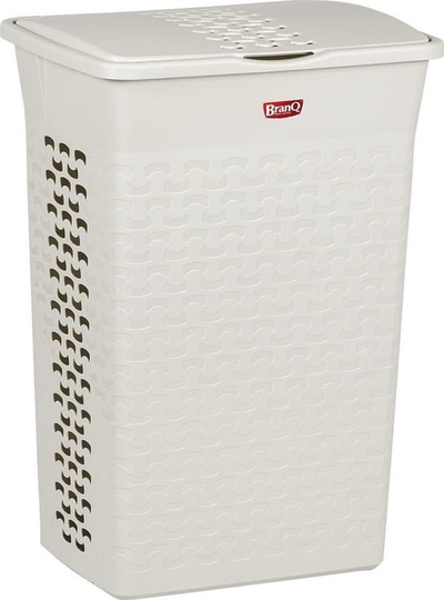 Корпа за алишта Openwork, 55L, со капак, бела