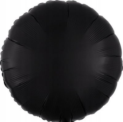 Balon foli Lustre Black Round, 43 cm, rrethore, e zezë