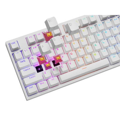 Tastierë gaming Genesis Thor 404, mekanike, RGB, e bardhë