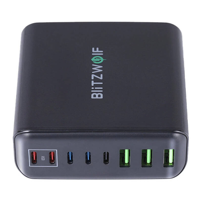 Karikues rrjeti Blitzwolf BW-S26, 250W, USB-A USB-C, i zi