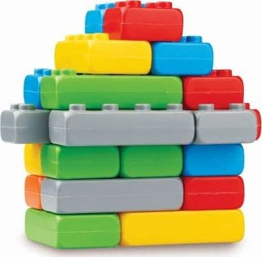 Blloqe ndërtimi me rrota Construction Blocks, set me 30 copa, shumëngjyrëshe