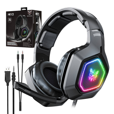 Kufje gaming Onikuma K10, me kabllo, mikrofon, RGB, të zeza