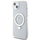 Kllëf telefoni Guess GUHMP15MHRSGSD për iPhone 15 Plus, me unazë Ring Stand, MagSafe, transparent me shkëlqim