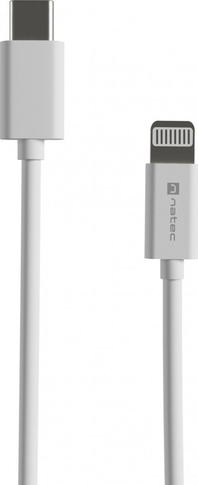 Kabllo USB Natec NKA-2151, USB-C me Lightning, 2 metra, e bardhë