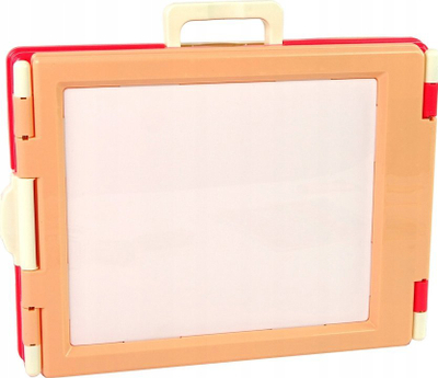 Tavolinë lojërash Leantoys 3 në 1, tabelë dyshe, lojë Ludo, rozë