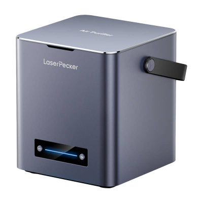 Pastrues ajri LaserPecker Air Purifier, absorbues tymi për lazer, dizajn kompakt, gri e errët