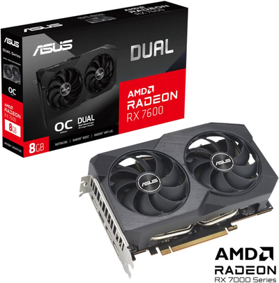 Kartelë grafike ASUS Dual Radeon RX 7600 V2 OC Edition, 8GB GDDR6