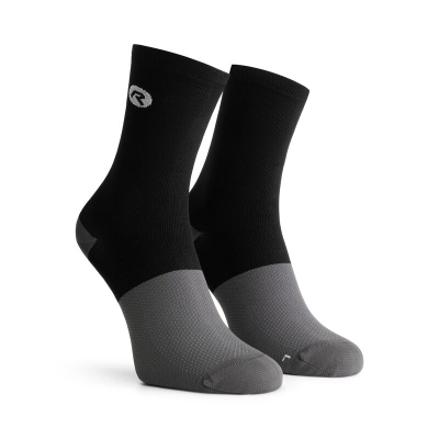 Çorape çiklizmi Rogelli Distance, të larta 18cm, antibakteriale, zi gri