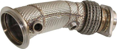 Downpipe TurboWorks për BMW F80 F82 F83 M3 M4 S55, çelik inox, me mburojë termike
