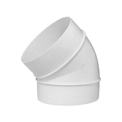 Bërryl ventilimi Euro3plast, 125mm, 45°, plastikë e bardhë