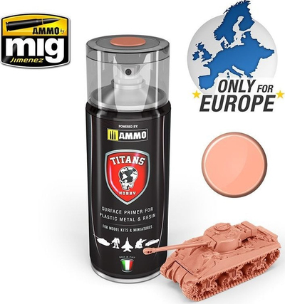 Sprej primer për modele Ammo by Mig Titans Hobby 115, 400ml, mat, ngjyrë lëkure