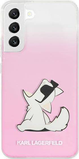 Kapak telefoni Karl Lagerfeld KLHCS22MCFNRCPI Choupette Eat, Samsung Galaxy S22+, hardcase, rozë