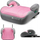 Ndenjëse rritëse makine Kinderkraft I-BOOST, ISOFIX, i-Size R129, rozë