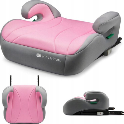 Ndenjëse rritëse makine Kinderkraft I-BOOST, ISOFIX, i-Size R129, rozë