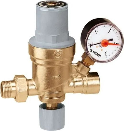 Автоматски полначки вентил Caleffi, 1/2\", со манометар