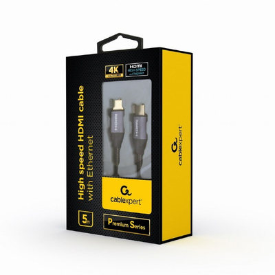 Kabllo HDMI Gembird CCBP-HDMI-5M, 5m, 4K UHD, argjendtë