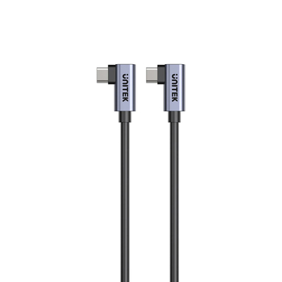 USB C кабел Unitek, PD 100W, 0.5m, агол 90°