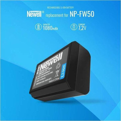 Bateri për aparat fotografik Newell NP-FW50, 1080mAh, Li-ion, e zezë