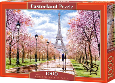 Puzzle Castorland Romantic Walk in Paris, 1000 pjesë, shumëngjyrëshe