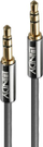Kabëll audio Lindy, Jack 3.5mm në Jack 3.5mm, 2m, argjendtë