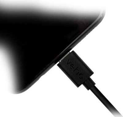 Kабел USB Veho VCL-003-C-1M, USB-A во USB-C, 1 m, црн