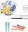 Set kreativ me glitter Djeco Paradisio, 4 tabela, për kalamaj 6-10 vjeç, shumëngjyrësh
