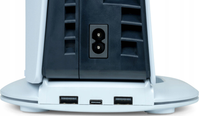 Вертикална база BigBen за PS5 Slim, со 4 USB порти, RGB, бела