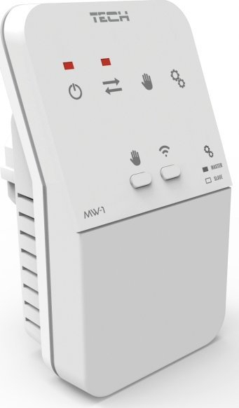 Modul ekzekutiv pa tela Tech MW-1, kontakt pa volt, 868 MHz, i bardhë