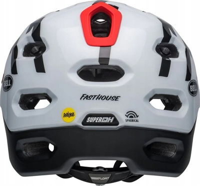 Helmë malore Bell Super DH Mips Full Face, MIPS Spherical, Overbrow Ventilation, e zezë e bardhë