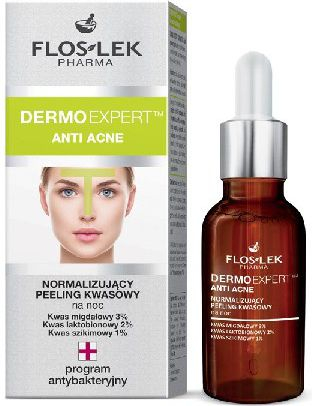 Киселинска течност за лице против акни Floslek Dermoexpert, 30 мл