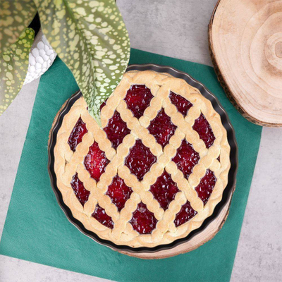 Formë pjekjeje qeramike për tart, 25 cm, 3.5 cm, e zezë