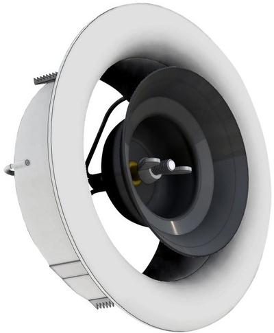 Pllakë ballore ventilimi Lindab AIRYFP ROUN Ø125 mm, rrethore, e bardhë