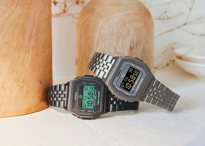 Orë digjitale Casio Vintage A1000RCG-8BER, e hirtë