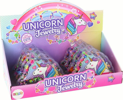Set për byzylykë Unicorn Leantoys, për punime me dorë, shumëngjyrësh