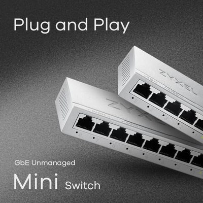 Switch Ethernet Zyxel GS-108B v5, 8 porta Gigabit, unmanaged, i zi