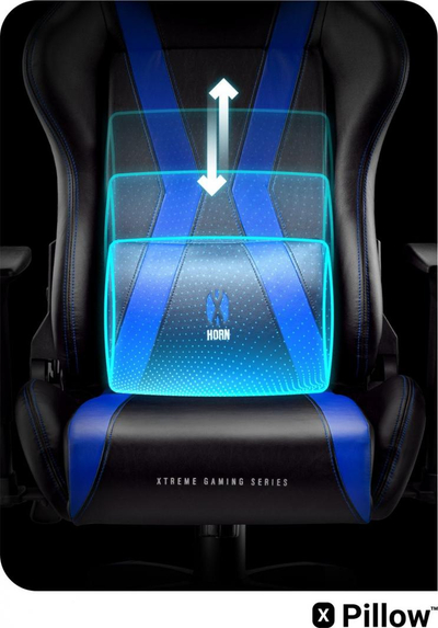 Karrige për kompjuter Diablo X-Horn L, e zezë/blu