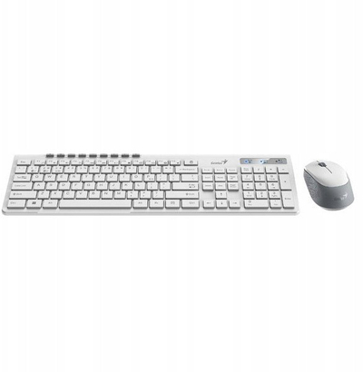 Set tastierë dhe mi Genius SlimStar 8230, wireless, 1200 DPI, i bardhë