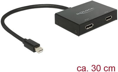 Adapter video DeLOCK 87695, Mini DisplayPort n’ 2x DisplayPort, 0.3 m, i zi