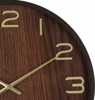 Orë murale Atmosphera Ivana Wood, 38cm, dru natyral