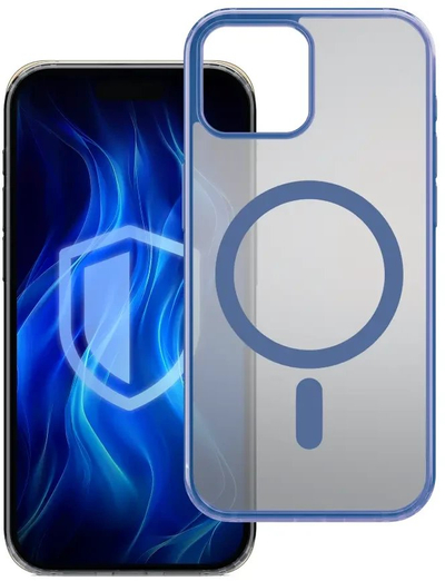 Mbështjellës telefoni 3MK Frosty MagCase për iPhone 17 Pro, MagSafe, Air Blue, blu