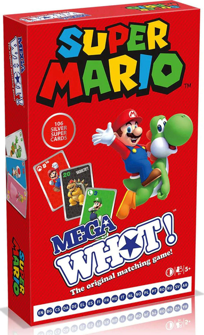Игра со карти Winning Moves Super Mario Mega WHOT, 106 карти, 5+, црвена
